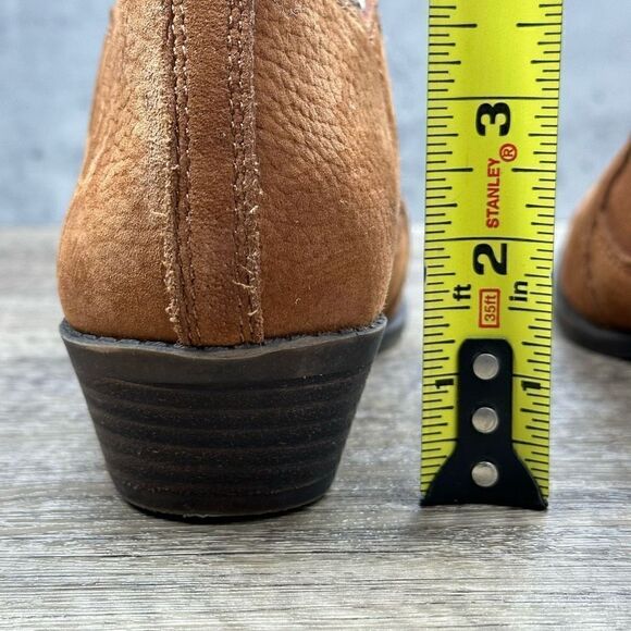 Lucky Brand~”Joelle” Leather Suede Brown Ankle Boot Western Cowboy Heel~Size 6M - Picture 5 of 11